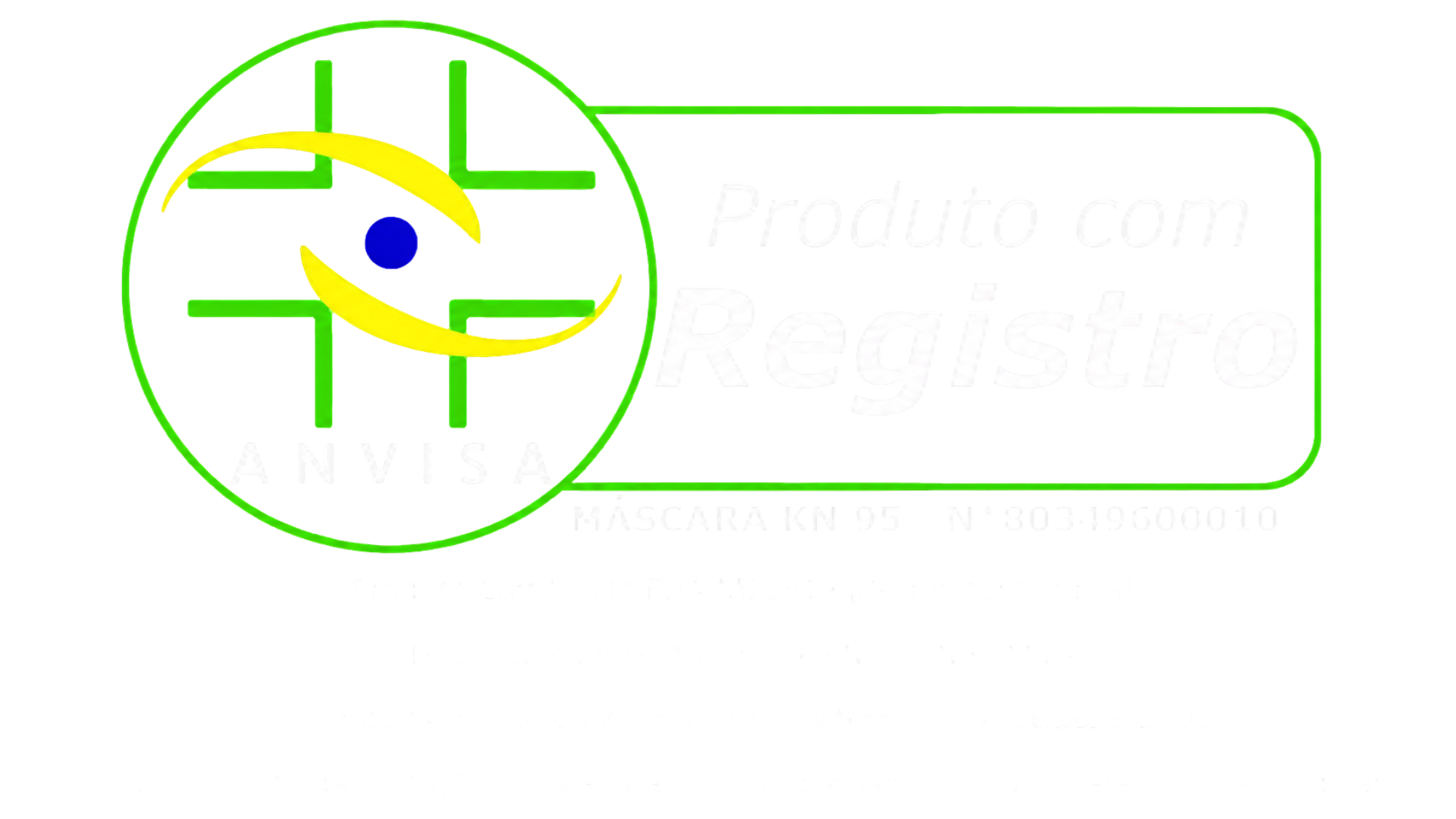 Produto com Registro na ANVISA - Máscara KN95 Nº 80349600010